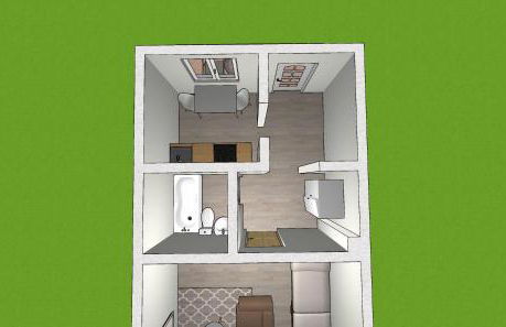 EMAS 1 Wohnung mit 2 Einzelbetten, Küche, WLAN, TV - Foto 3