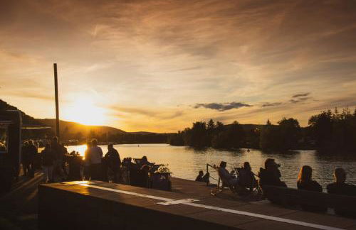 MAINTERRASSE Boardinghouse am Fluss klimatisierte Apartments mit 80qm Terrasse - Foto 49