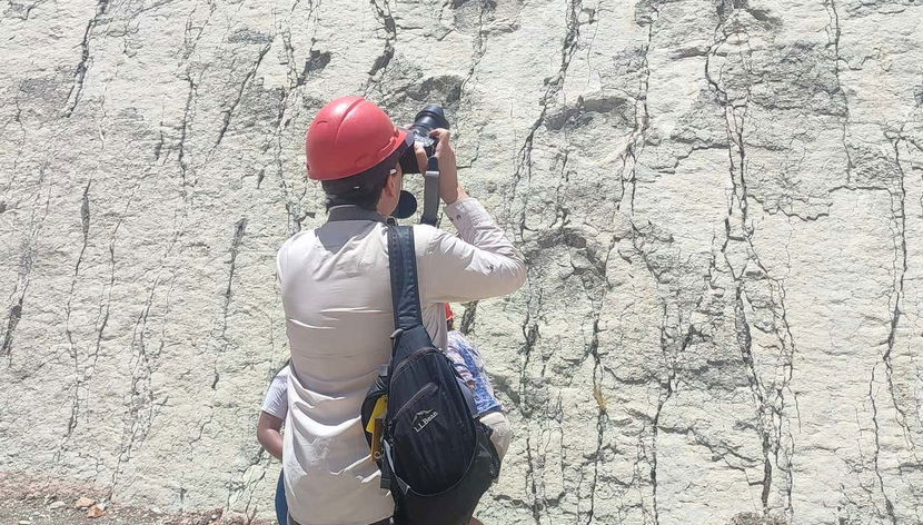 Fotografiando el yacimiento
