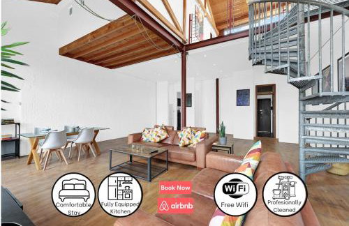 Large Industrial Style 2 Bedroom Apartment Short Term Rental & Flexible Renting Canary Wharf With Free WiFi - Foto 36