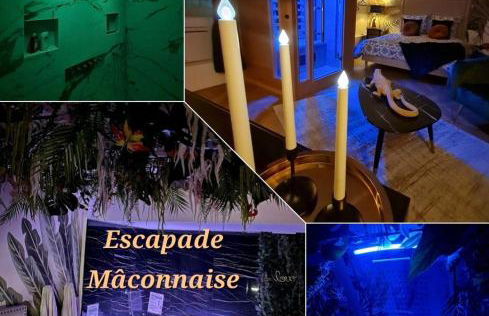 Spa-Sauna-Ciel de pluie tropicale-Champagne Nuit Romantique - Escapade Mâconnaise - Foto 1