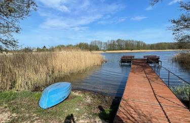 Rumiane pola - stodoła na Mazurach z widokiem na jezioro - Foto 66