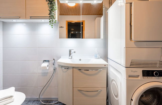 Homelike 1BR with Sauna, Free Parking & Balcony - Foto 13