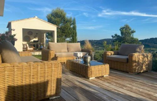 VillaCadière Vue Mer et Vignes Piscine à débordement - Foto 8