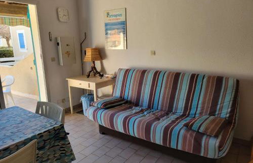 Maison de vacances, sejour cuisine climatisation, residence MAS DE LA PLAGE 1, terrasse Sud degagee 4 couchages Portiragnes LRMP77 - Foto 6