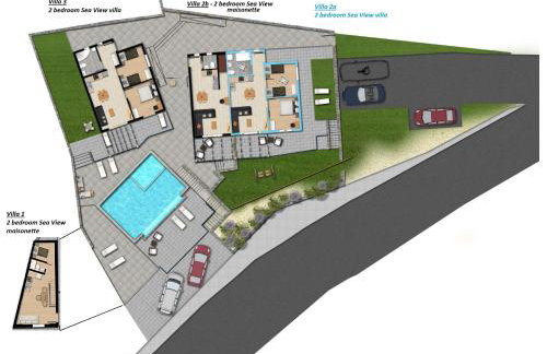 Zax sea view villas 4-Villa Pool Complex - Foto 49