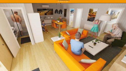 APPART'HÔTEL Les Prés Blondeau, 1 à 10 personnes, 3 chambres, Terrasse, Parking privé, Wifi, Arrivée autonome 24-7 - Photo 3