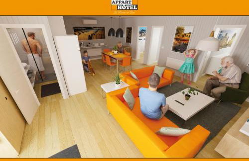 APPART'HÔTEL Les Prés Blondeau, 1 à 10 personnes, 3 chambres, Terrasse, Parking privé, Wifi, Arrivée autonome 24-7 - Photo 3