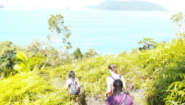 Enjoying the hiking route