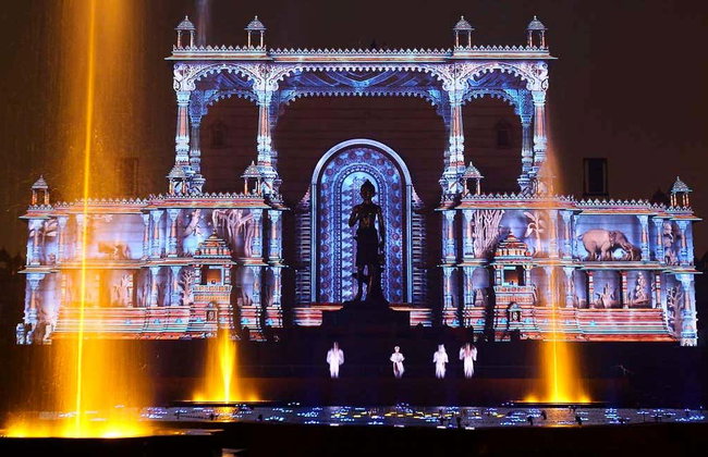 Espectáculo de luz y sonido en el templo Akshardham - Foto 1
