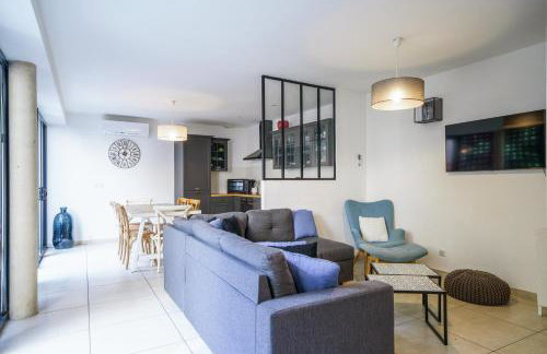 Maison d'architecte centre Tours jardin, climatisation, parking 5 p - Foto 9