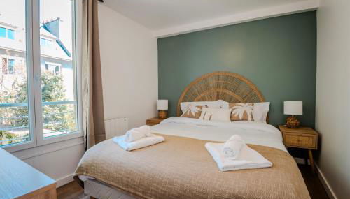 Maison Segrais - 6 pers - jardin - Vaugueux - Abbaye - Photo 4, Garden view, towels