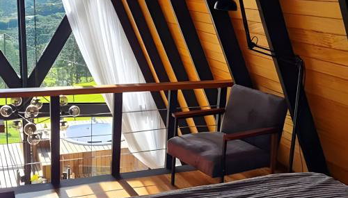 Cabaña Triángulo del Sol | Vista a las montañas | Hidromasaje | Aire - Foto 4