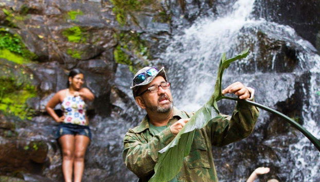 Next to a hidden waterfall