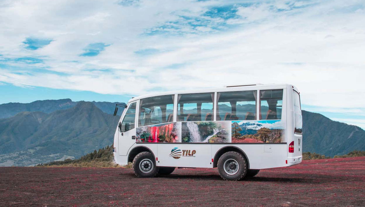 Véhicule préparé pour l'excursion