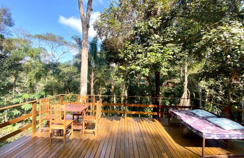 Casa de campo com muito verde e paz, 2 quartos, Wi-Fi, churrasqueira, deck, trilha - Foto 4