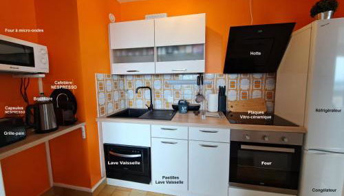 Sous les Etoiles - dans le plus haut gratte-ciel avec parking en sus - Foto 5, stove, dishwasher, toaster