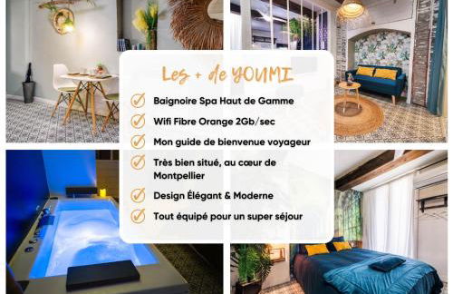 Youmi - Appartement Calme avec Jacuzzi et Clim à 5min de la Comédie, Tram à 200m - Foto 21