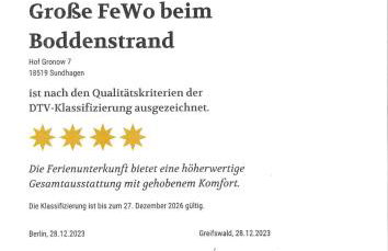 Grosse 4 Sterne Ferienwohnung beim Boddenstrand - Foto 2