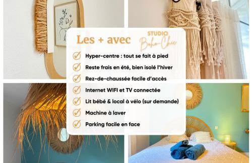 Studio Boho-Chic en hyper-centre de Moulins au calme, confort, Wifi rapide, Parking en face, Arrivée autonome - Foto 3