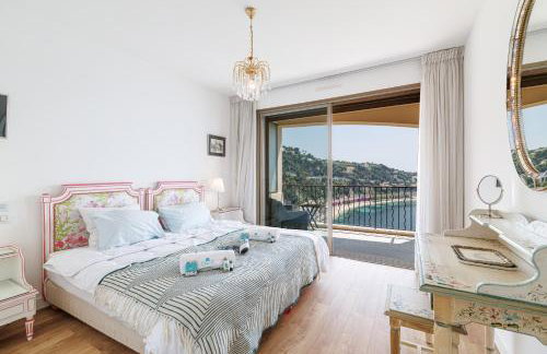 MY CASA - VILLEFRANCHE RESTANQUES - Panoramic sea view 2 bedrooms Swimming pool - Foto 7