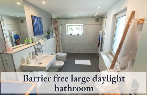 Parterre Lounge mit Terrasse -Nähe Karlsruhe & KIT - ohne Treppen -barrierefreie Dusche - Foto 8