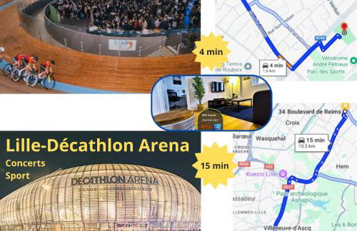 Reims Appart - Idéal pour Pro en déplacement *Wifi rapide *Vue panoramique *Parking facile - Foto 3