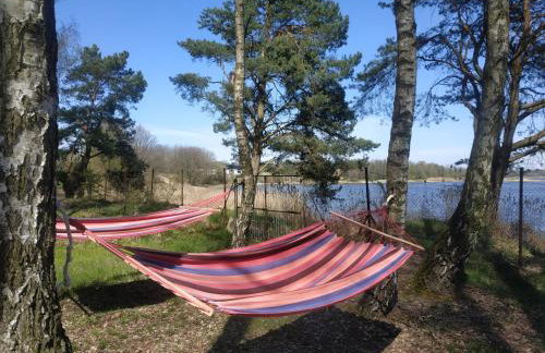 Linia brzegowa prywatny pomost własny kajak hamaki grill ognisko kominek w domu taras Domek dla 6 osób nad samą wodą BRZÓZKI 1 - Foto 8