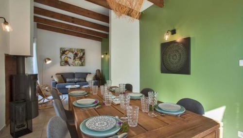 Villa bodri, maison en pierre avec vue mer et piscine chauffée - Foto 2, Garden view