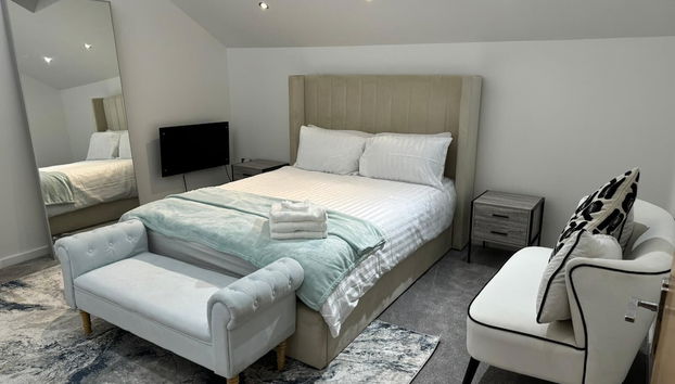 Luxury Loft Style 2 Bed Apartment Next to Excel/o2 - Foto 5, Habitación