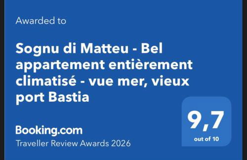 Sognu di Matteu - Bel appartement entièrement climatisé - vue mer, vieux port Bastia - Photo 2