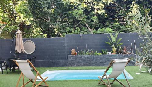 Studio-Valentine climatisée avec piscine chauffée & Spa 2 places - Foto 1, Garden, Garden view