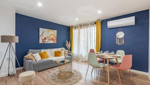 AMJA Proche clinique Saint-Roch apt 3 chambres 3 salles de bain parking gratuit idéal famille groupe coworking 10 min centre ville 10 min plage 5 min sortie autoroute - Foto 4