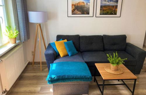 Sandstein-Ferien, Kamin, Fewo "Wanderfalke", zentral & ruhig, Terrasse, Sächs Schweiz - Foto 1