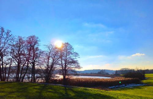 5Sterne Ferienwohnung im Fachwerk mit Bergblick in Alleinlage und großem Garten, Infrarotkabine - Foto 35