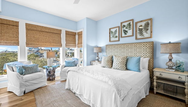GULF VIEWS from ALL Bedrooms! 308 Compass Point 1 in WaterSound Short walk to the beach and pool 3 Condo by RedAwning - Foto 5, Habitación