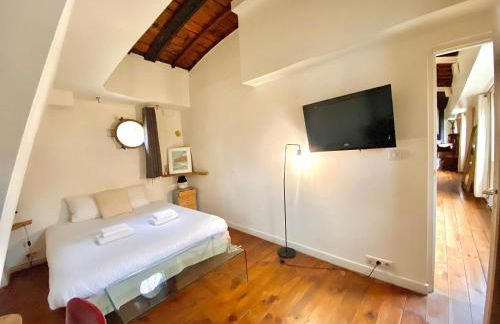 Grande péniche 4 ch - 10 pers -Paris - Ile de Puteaux- terrasses - Foto 26