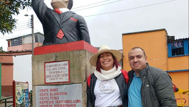 Monument à Gaitán sur la plaza de la Perseverancia