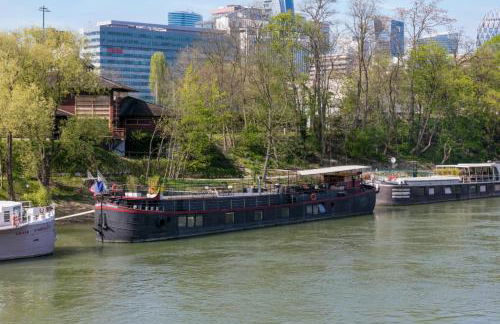 Grande péniche 4 ch - 10 pers -Paris - Ile de Puteaux- terrasses - Foto 1