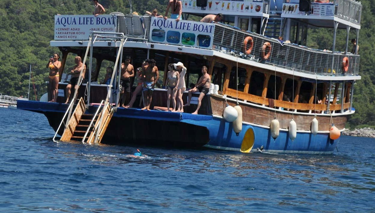Bateau pendant l'activité