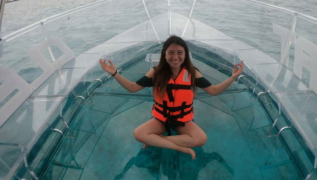 Meditating on the boat!