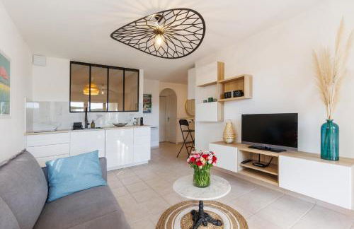 Appartement avec jardin, clim & piscine - Proche plages et randos, parking privé - La Girelle - Foto 7