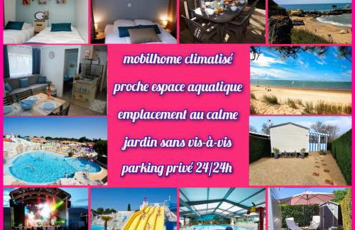 Mobilhome 2ch récent et climatisé-terrasse fermée-jardin sans vis à vis-camping 4 étoiles Les Charmettes - Foto 1