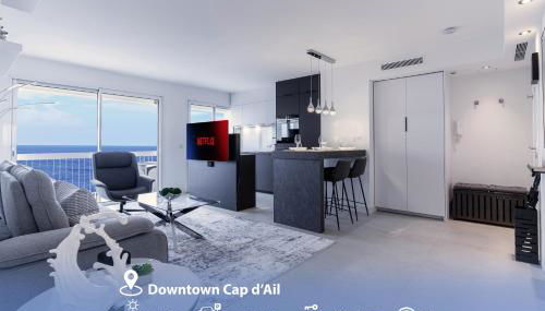 Luxury Top Floor Sea View Downtown Cap d'Ail - Foto 3