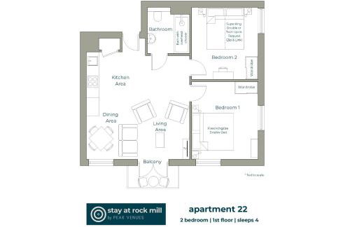 Rock Mill 2 Bed Apartment 22 - Foto 2