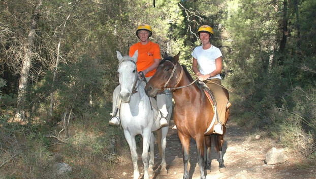 Enjoying the horseback riding experience