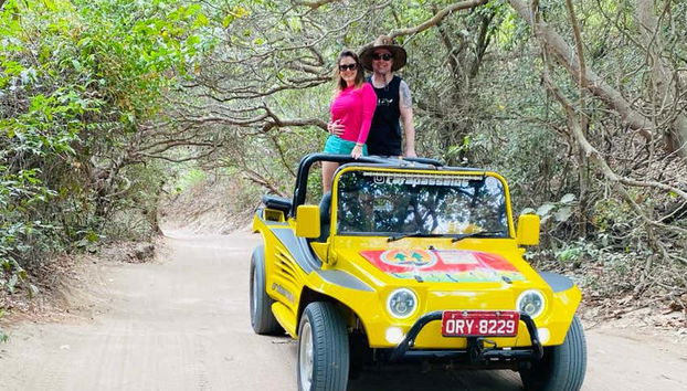 Disfrutando del tour buggy por Jericoacoara