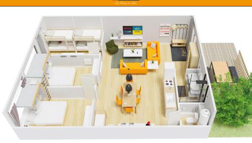 APPART'HÔTEL Les Prés Blondeau, 1 à 10 personnes, 3 chambres, Terrasse, Parking privé, Wifi, Arrivée autonome 24-7 - Photo 2