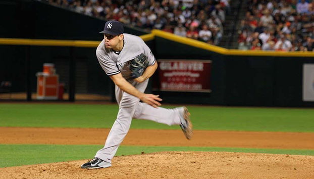 Assistindo a um jogo dos New York Yankees