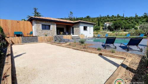 Villa la crozette 4 étoiles, climatisée avec grande piscine - Foto 2, sunbed